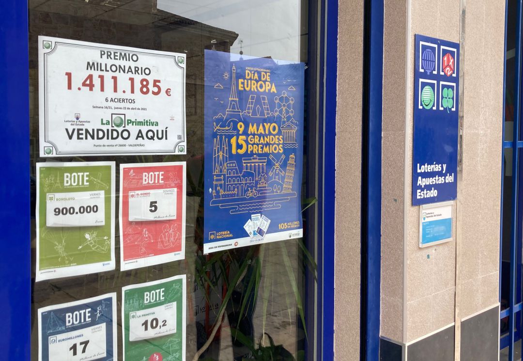 Fachada de la Administración que ha repartido 1,4 millones de euros en Valdepeñas (Ciudad Real) Fachada de la Administración que ha repartido 1,4 millones de euros en Valdepeñas (Ciudad Real)