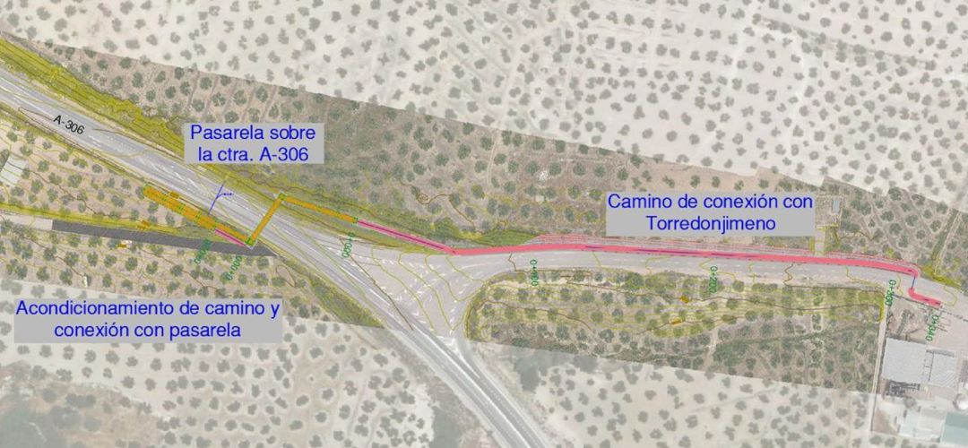 Proyecto de la pasarela que se construirá en Torredonjimeno. Proyecto de la pasarela que se construirá en Torredonjimeno.