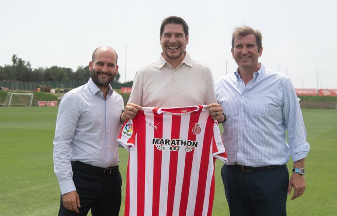 Pere Guardiola (Girona Football Group), Marcelo Claure i Ferran Soriano (City Football Group) el mes d'agost passat. Pere Guardiola (Girona Football Group), Marcelo Claure i Ferran Soriano (City Football Group) el mes d'agost passat.