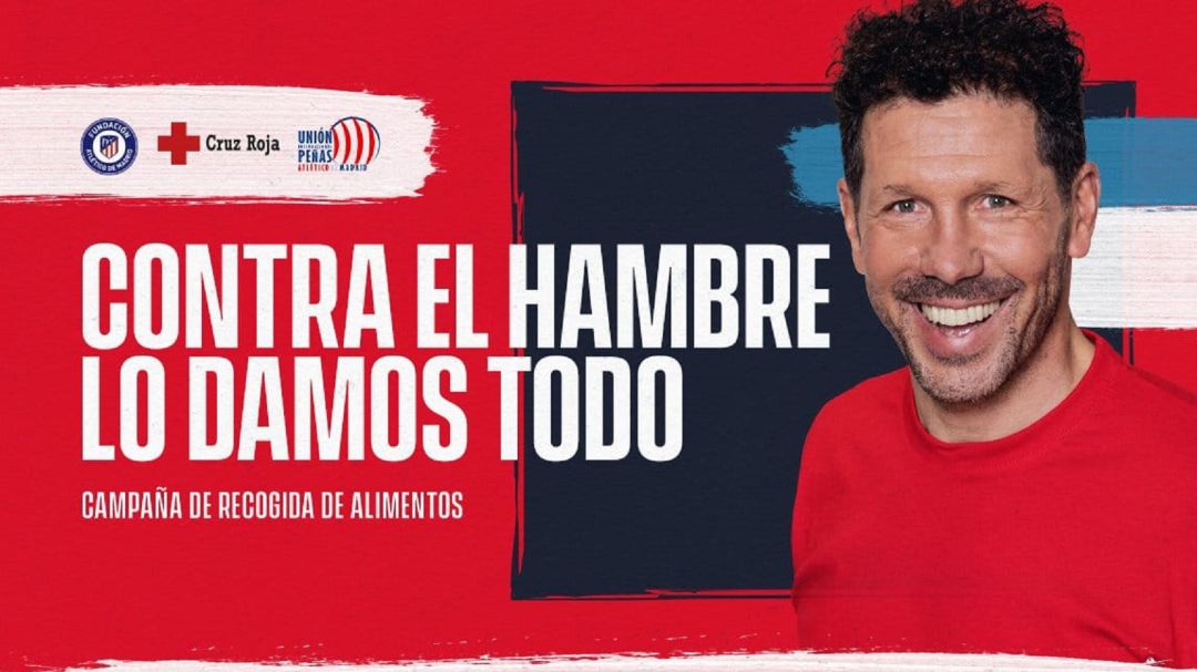 Diego Simeone es la cara visible de la campaña Diego Simeone es la cara visible de la campaña