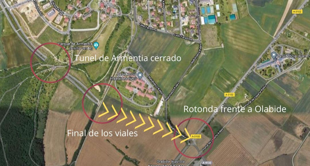 El túnel de Armentia lleva años cerrado El túnel de Armentia lleva años cerrado