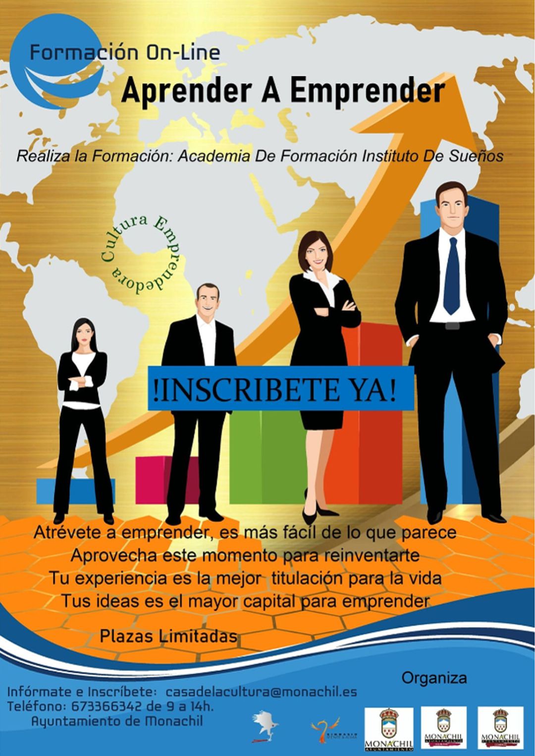 Cartel del curso de emprendimiento del Ayuntamiento de Monachil (Granada) Cartel del curso de emprendimiento del Ayuntamiento de Monachil (Granada)