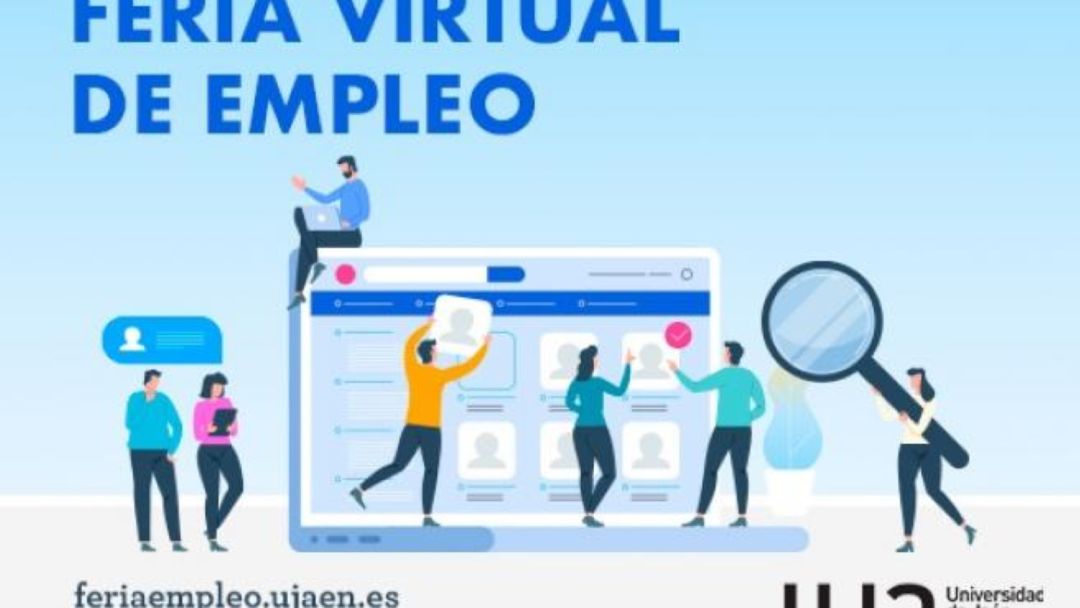 Cartel Feria Virtual de Empleo de la UJA. Cartel Feria Virtual de Empleo de la UJA.