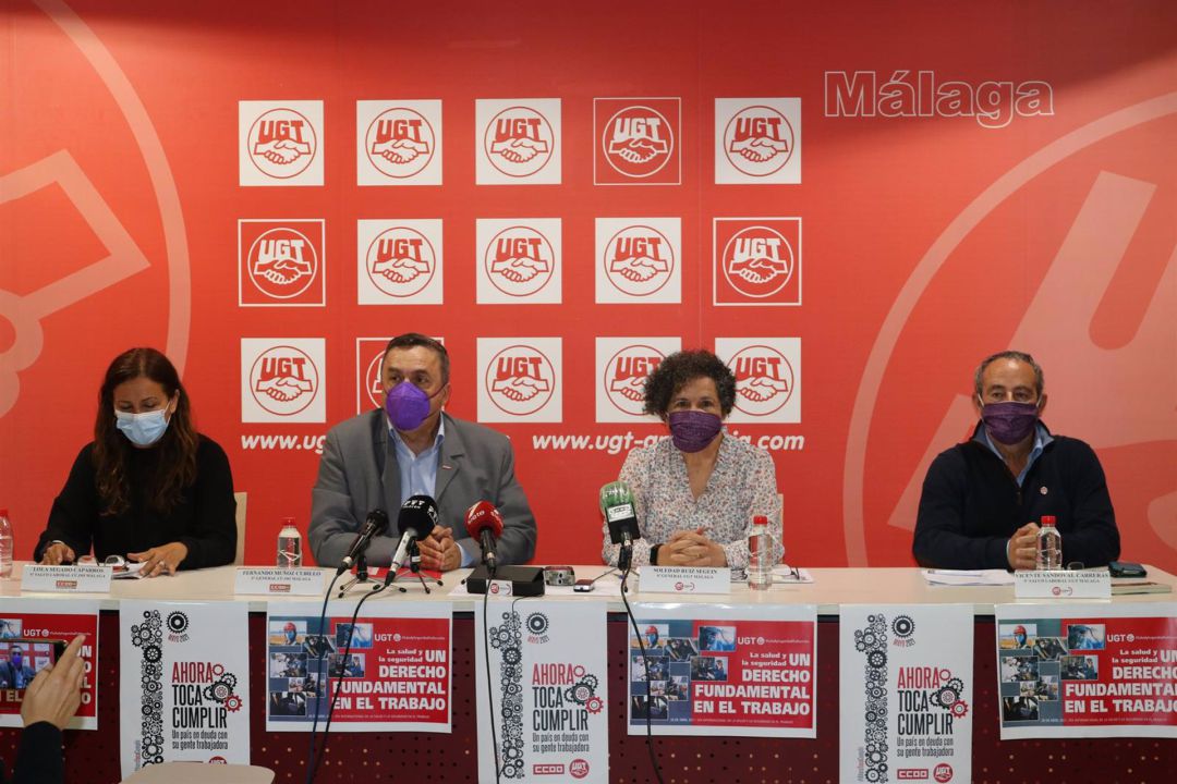 Los responsables de UGT y CCOO en Málaga este miércoles Los responsables de UGT y CCOO en Málaga este miércoles