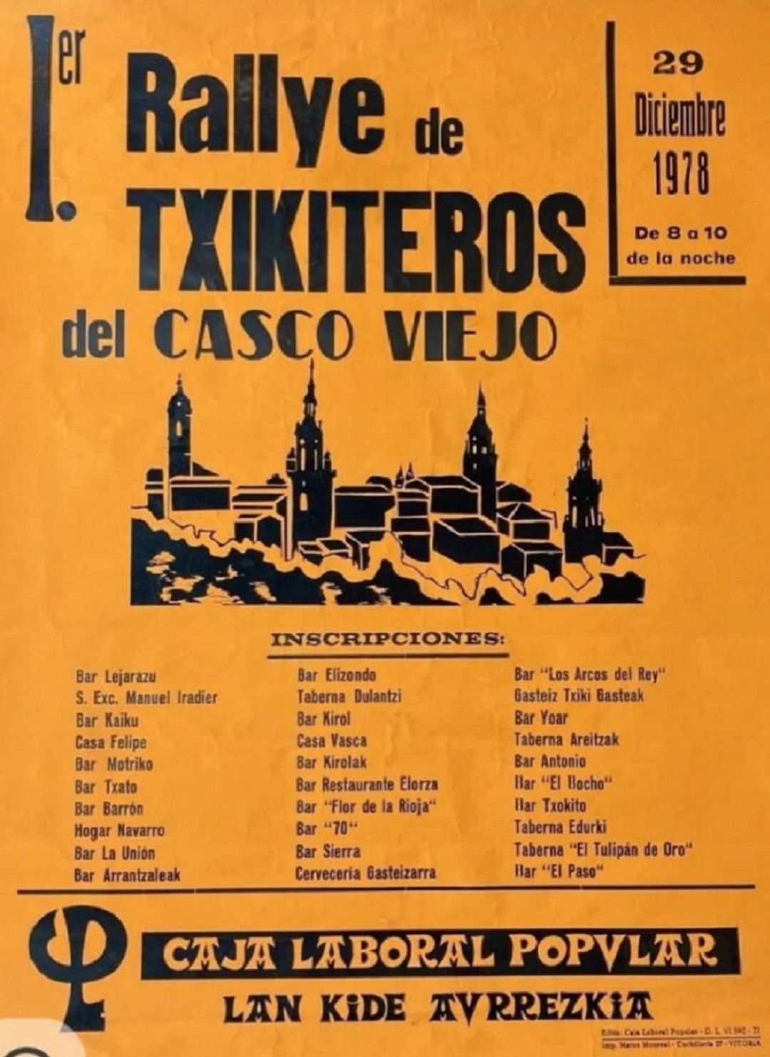 Cartel anunciador del rallye de txikiteros Cartel anunciador del rallye de txikiteros
