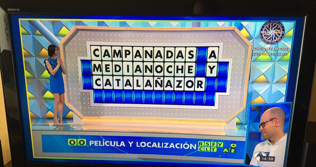 El error sobre el panel de 'La Ruleta de la Suerte' donde se lee Catalañazor y no Calatañazor. El error sobre el panel de 'La Ruleta de la Suerte' donde se lee Catalañazor y no Calatañazor.