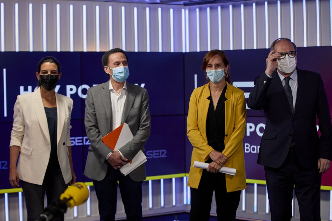 Rocío Monasterio, Edmundo Bal, Mónica García y Ángel Gabilondo durante el debate de la SER Rocío Monasterio, Edmundo Bal, Mónica García y Ángel Gabilondo durante el debate de la SER