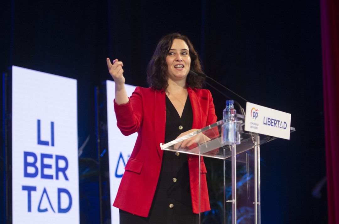 La presidenta de la Comunidad de Madrid y candidata a la reelección por el PP, Isabel Díaz Ayuso La presidenta de la Comunidad de Madrid y candidata a la reelección por el PP, Isabel Díaz Ayuso