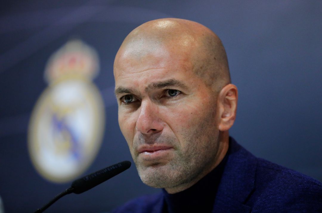 Zidane, en una rueda de prensa del Real Madrid Zidane, en una rueda de prensa del Real Madrid
