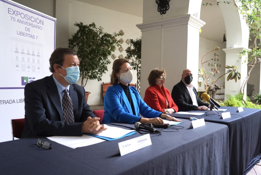 Familia Noguera en la presentación del 75 aniversario. De izquierda a derecha: Alejandro Noguera, Consejero y Director de la Fundación Libertas 7, Agnés Noguera, Consejera Delegada; Agnés Borel, Presidenta de Libertas 7, y Pablo Noguera, Consejero Familia Noguera en la presentación del 75 aniversario. De izquierda a derecha: Alejandro Noguera, Consejero y Director de la Fundación Libertas 7, Agnés Noguera, Consejera Delegada; Agnés Borel, Presidenta de Libertas 7, y Pablo Noguera, Consejero