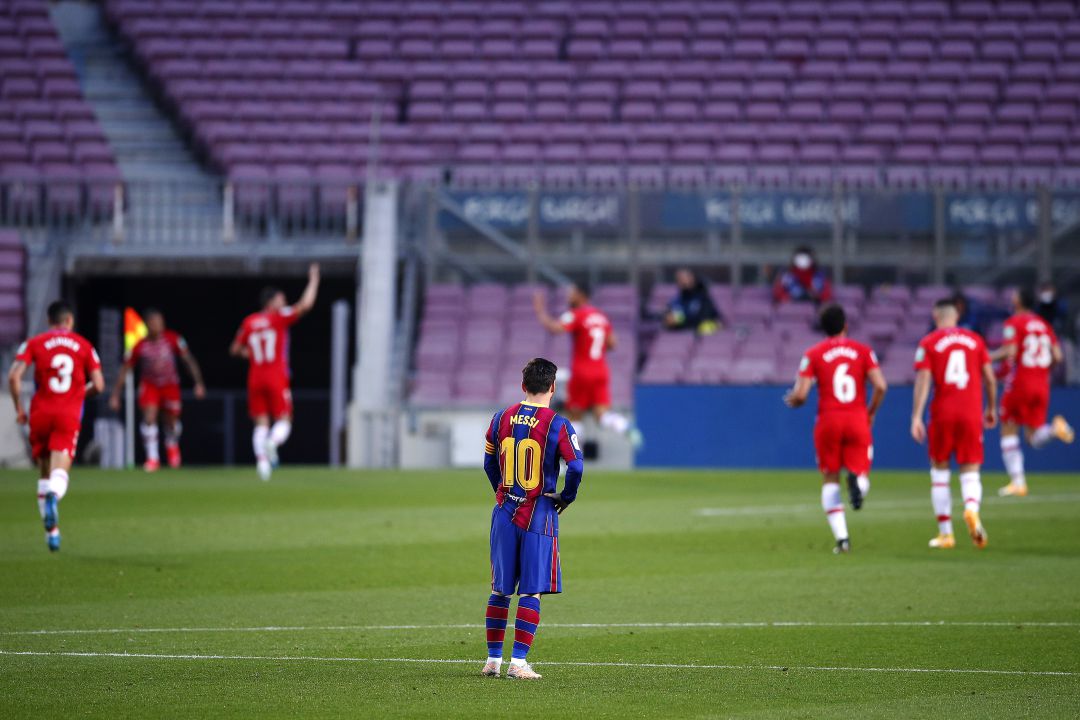 Messi, durante el partido. Messi, durante el partido.