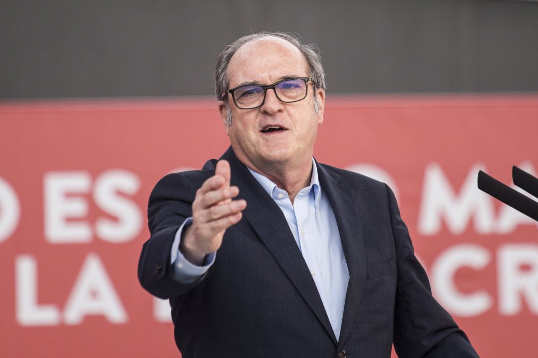 El candidato socialista a la Presidencia de la Comunidad de Madrid, Ángel Gabilondo, durante un acto electoral del PSOE El candidato socialista a la Presidencia de la Comunidad de Madrid, Ángel Gabilondo, durante un acto electoral del PSOE