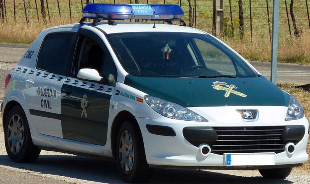 Un vehículo de Guardia Civil. Un vehículo de Guardia Civil.