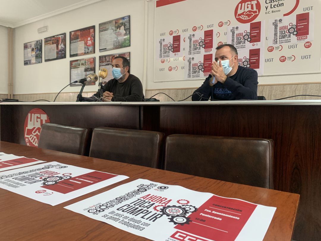 Los responsables comarcales de UGT y CCOO hiceron la llamada a la respuesta de los trabajadores Los responsables comarcales de UGT y CCOO hiceron la llamada a la respuesta de los trabajadores