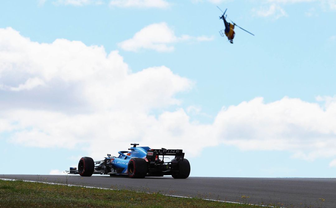 Fernando Alonso, en los libres del GP de Portugal. Fernando Alonso, en los libres del GP de Portugal.