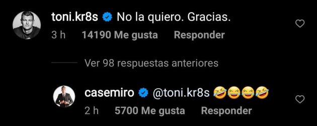 La respuesta de Toni Kroos La respuesta de Toni Kroos
