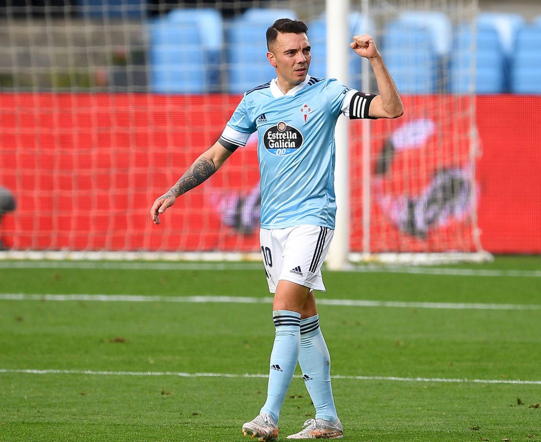 Aspas celebra uno de los goles Aspas celebra uno de los goles