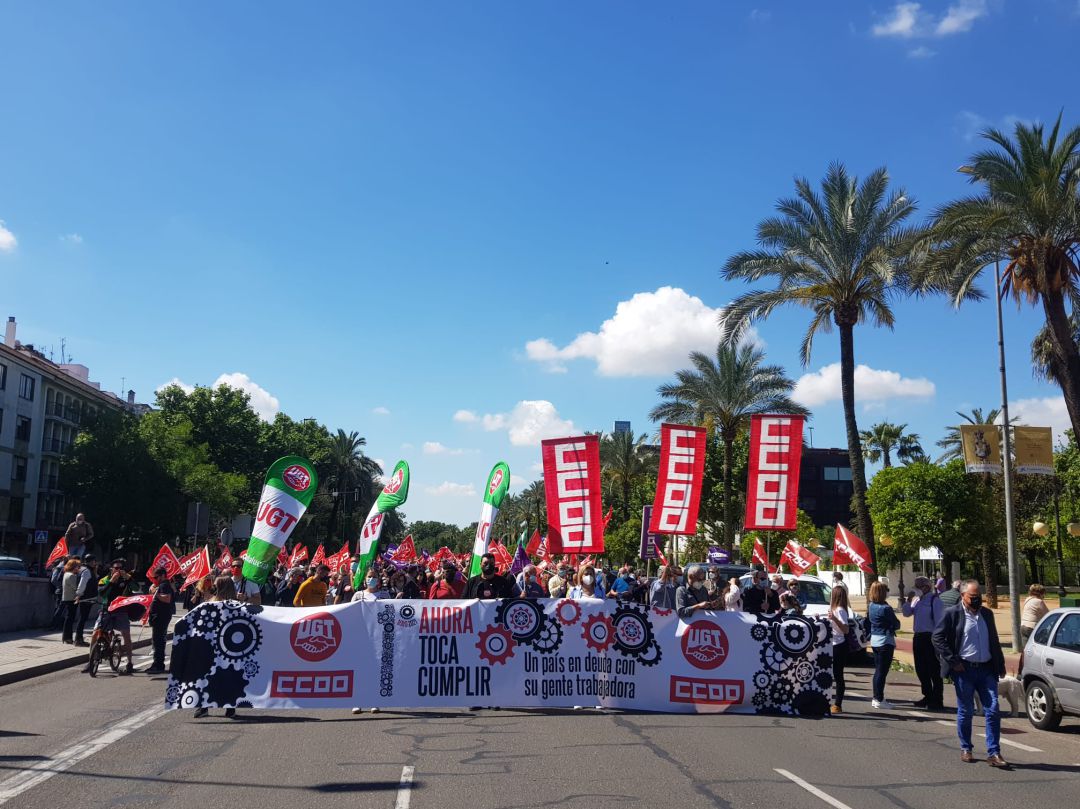 Cabecera de la manifestación del 1 de mayo en Córdoba Cabecera de la manifestación del 1 de mayo en Córdoba
