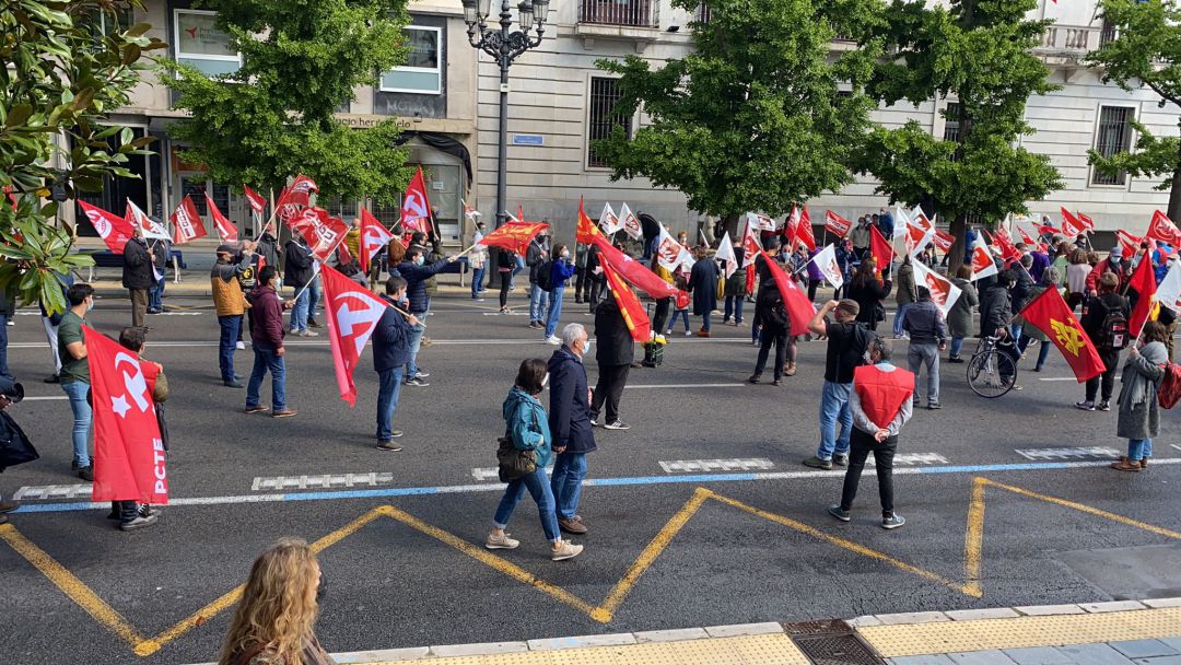 Concentración del Primero de Mayo de 2021. Concentración del Primero de Mayo de 2021.