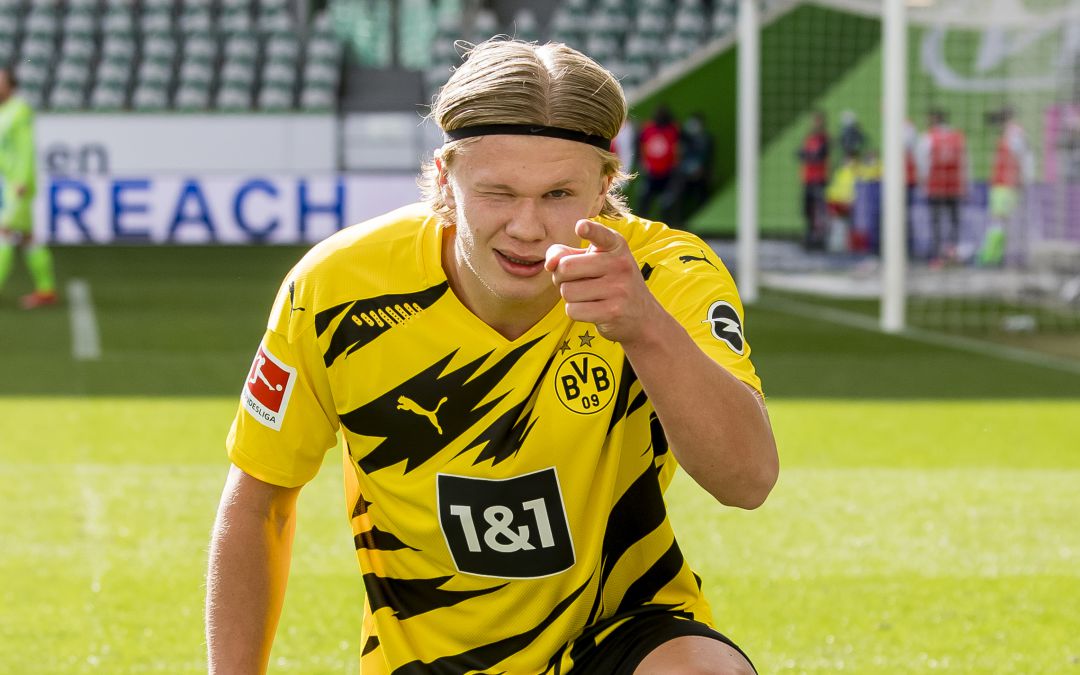 Celebración de Erling Haaland con el Borussia Dortmund Celebración de Erling Haaland con el Borussia Dortmund