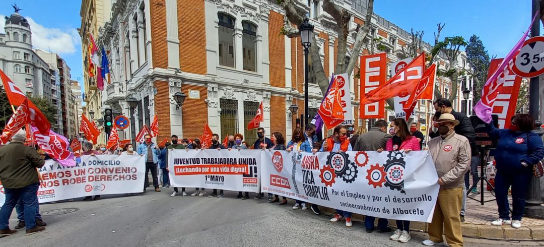 Imagen de la concentración de este sábado en la plaza del Altozano y el Paseo de la Libertad Imagen de la concentración de este sábado en la plaza del Altozano y el Paseo de la Libertad