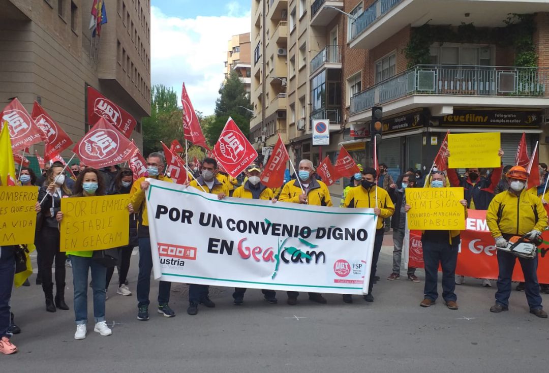 Concentración de trabajadores de Geacam Concentración de trabajadores de Geacam