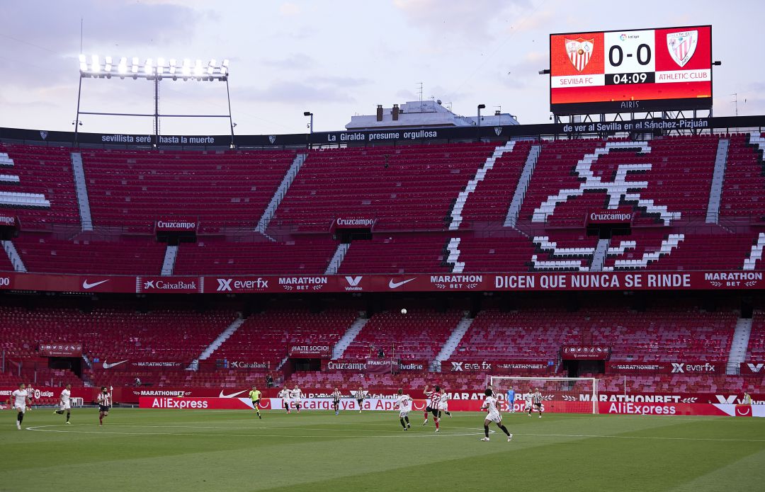 El estadio Ramón Sánchez Pizjuán, durante el partido entre Sevilla y Athletic El estadio Ramón Sánchez Pizjuán, durante el partido entre Sevilla y Athletic
