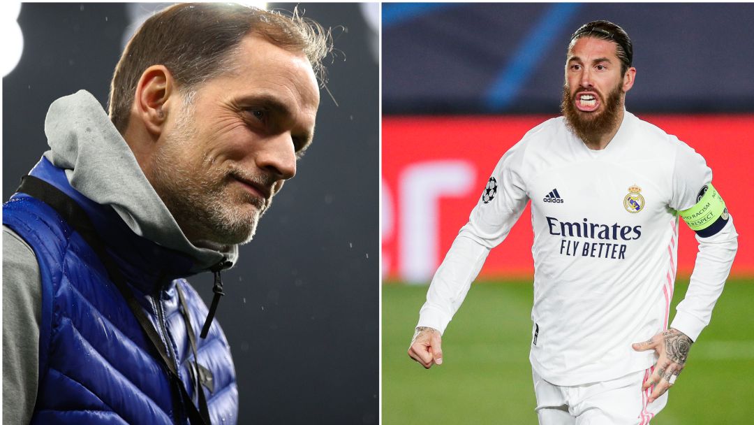 Thomas Tuchel, entrenador del Chelsea; Sergio Ramos, en un partido con el Real Madrid Thomas Tuchel, entrenador del Chelsea; Sergio Ramos, en un partido con el Real Madrid