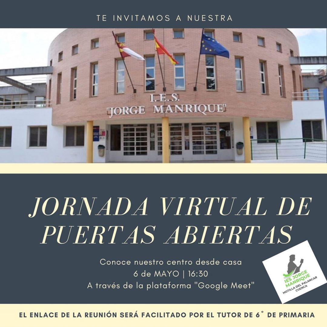 Jornada virtual de puertas abiertas Jornada virtual de puertas abiertas
