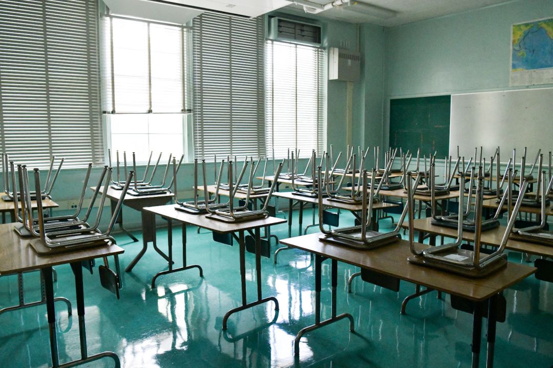 Un aula escolar. Un aula escolar.
