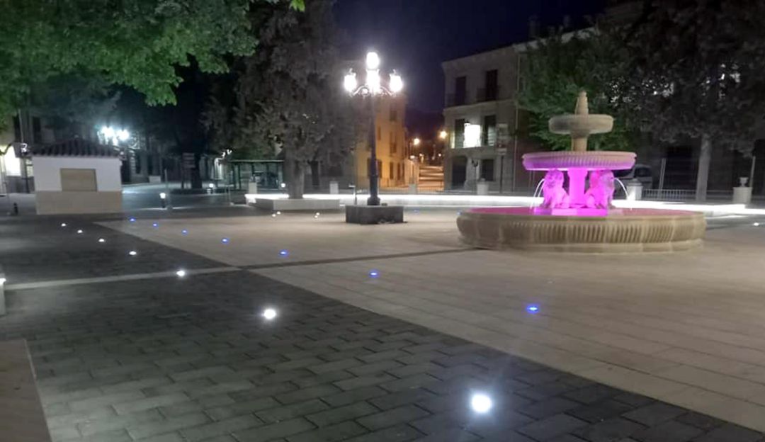 Plaza de España de Noalejo tras su remodelación. Plaza de España de Noalejo tras su remodelación.