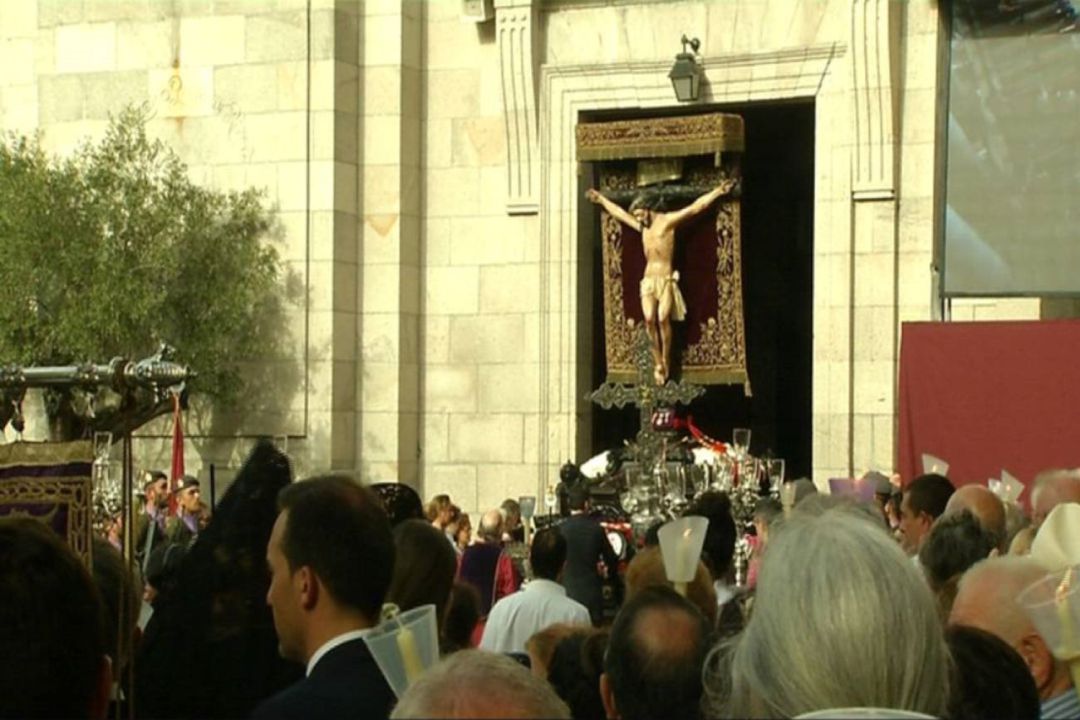 Imagen de una edición pasada de la procesión del Cristo de la Victoria Imagen de una edición pasada de la procesión del Cristo de la Victoria