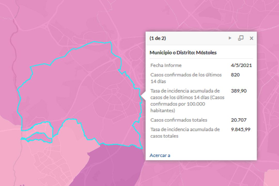 Situación epidemiológica en Móstoles a 4 de mayo de 2021 Situación epidemiológica en Móstoles a 4 de mayo de 2021