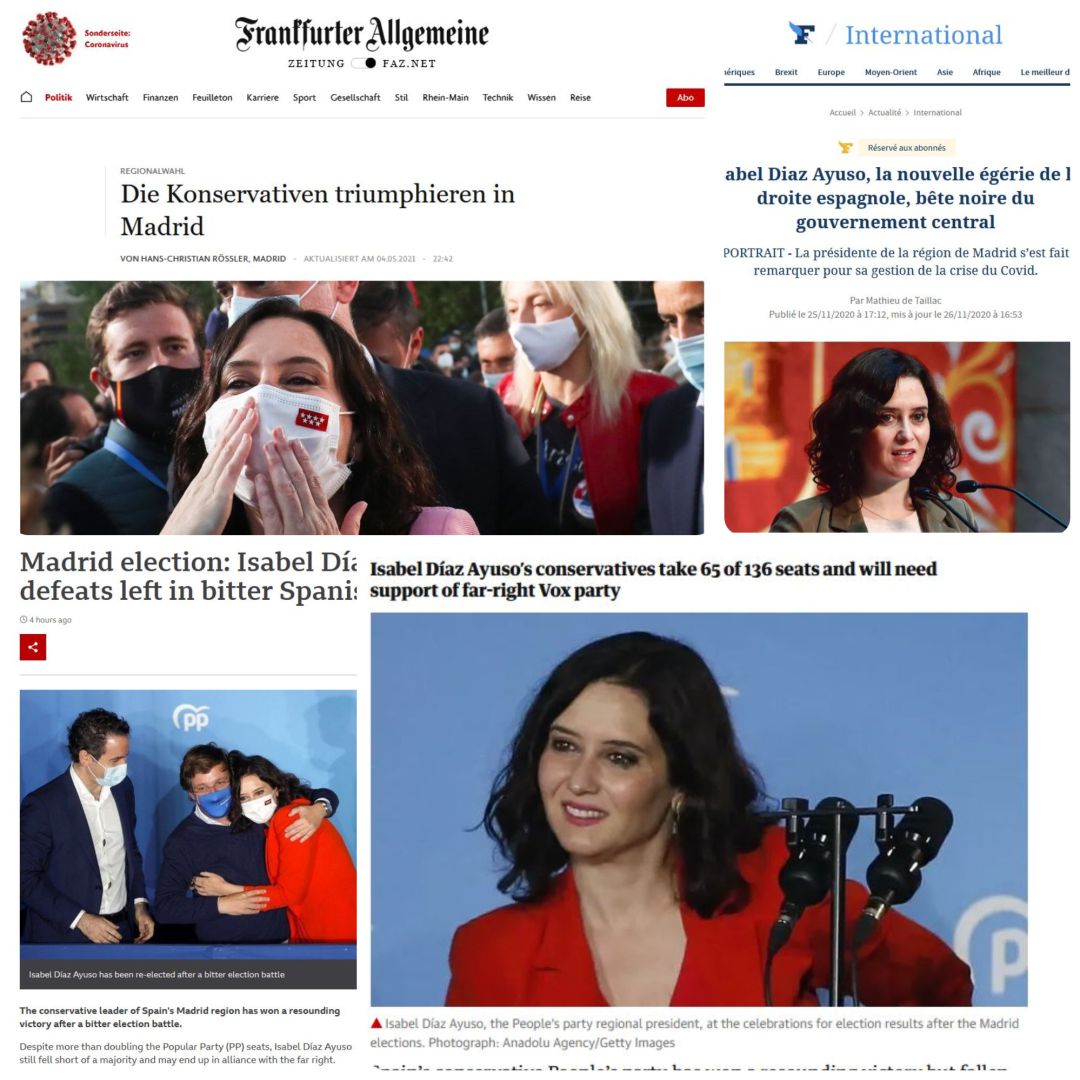 Las noticias sobre las elecciones madrileñas en diversos medios extranjeros Las noticias sobre las elecciones madrileñas en diversos medios extranjeros
