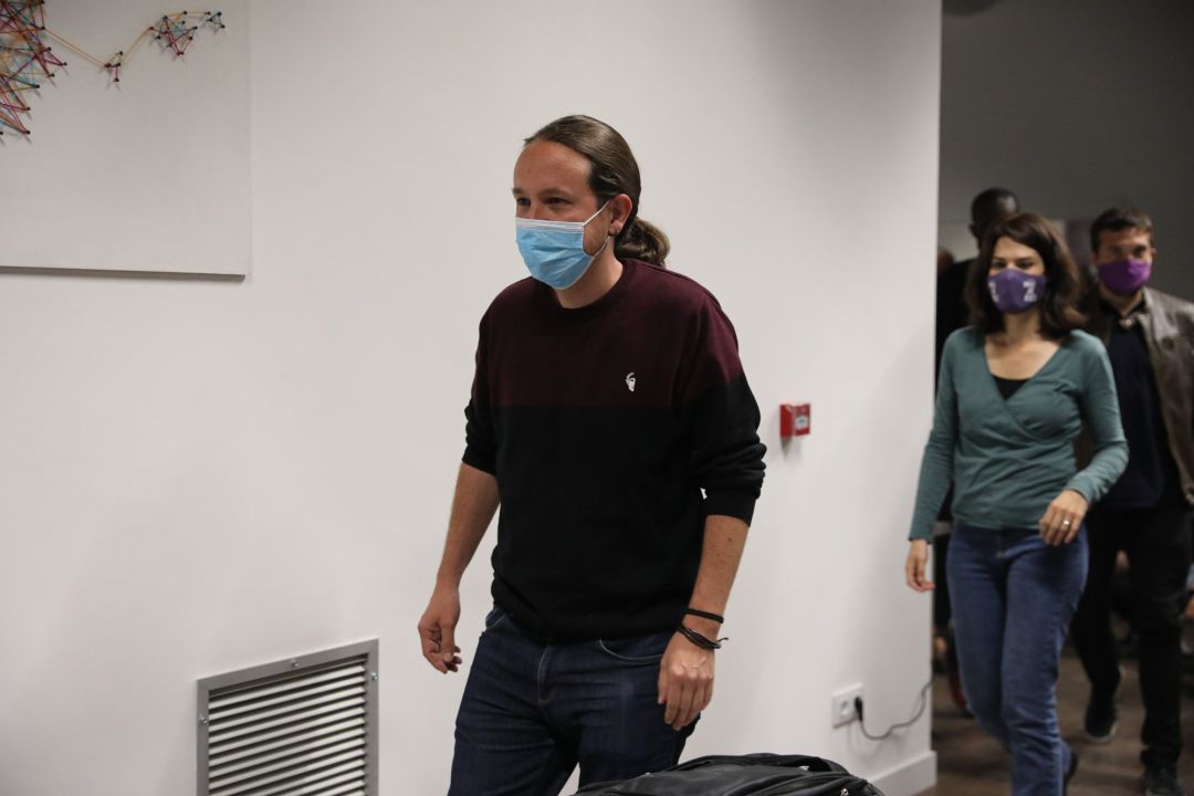 Pablo Iglesias, en la noche electoral del 4-M. Pablo Iglesias, en la noche electoral del 4-M.