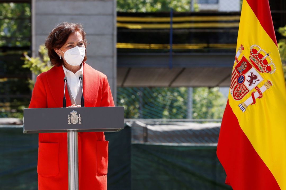 La vicepresidenta primera y ministra de la Presidencia, Relaciones con las Cortes y Memoria Democrática, Carmen Calvo. La vicepresidenta primera y ministra de la Presidencia, Relaciones con las Cortes y Memoria Democrática, Carmen Calvo.