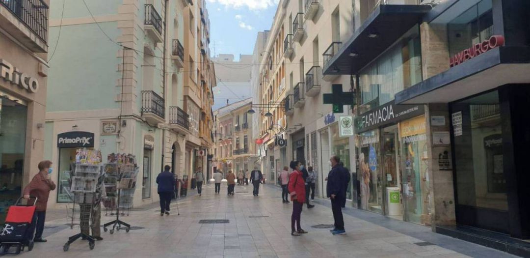 Calle Mayor de la ciudad de Gandia Calle Mayor de la ciudad de Gandia