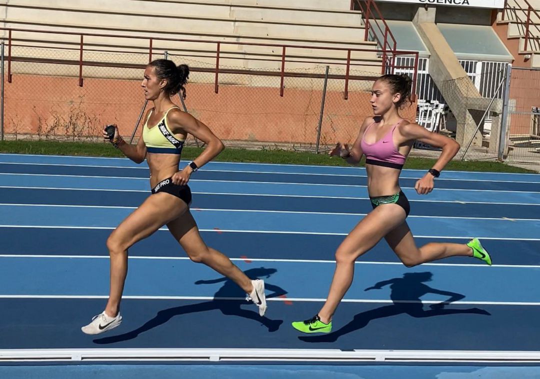 La atleta durante un entrenamiento en el Luis Ocaña La atleta durante un entrenamiento en el Luis Ocaña