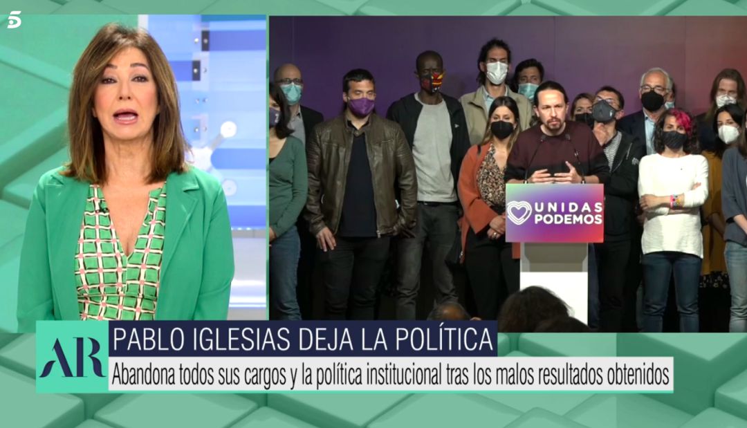 "Ahora se va usted y tampoco va a pasar nada": Ana Rosa se recrea contra Iglesias en su discurso de despedida. "Ahora se va usted y tampoco va a pasar nada": Ana Rosa se recrea contra Iglesias en su discurso de despedida.