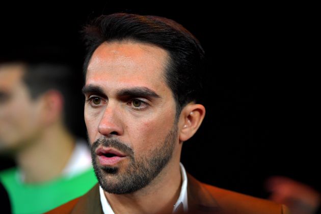 Alberto Contador, en un acto de publicidad Alberto Contador, en un acto de publicidad