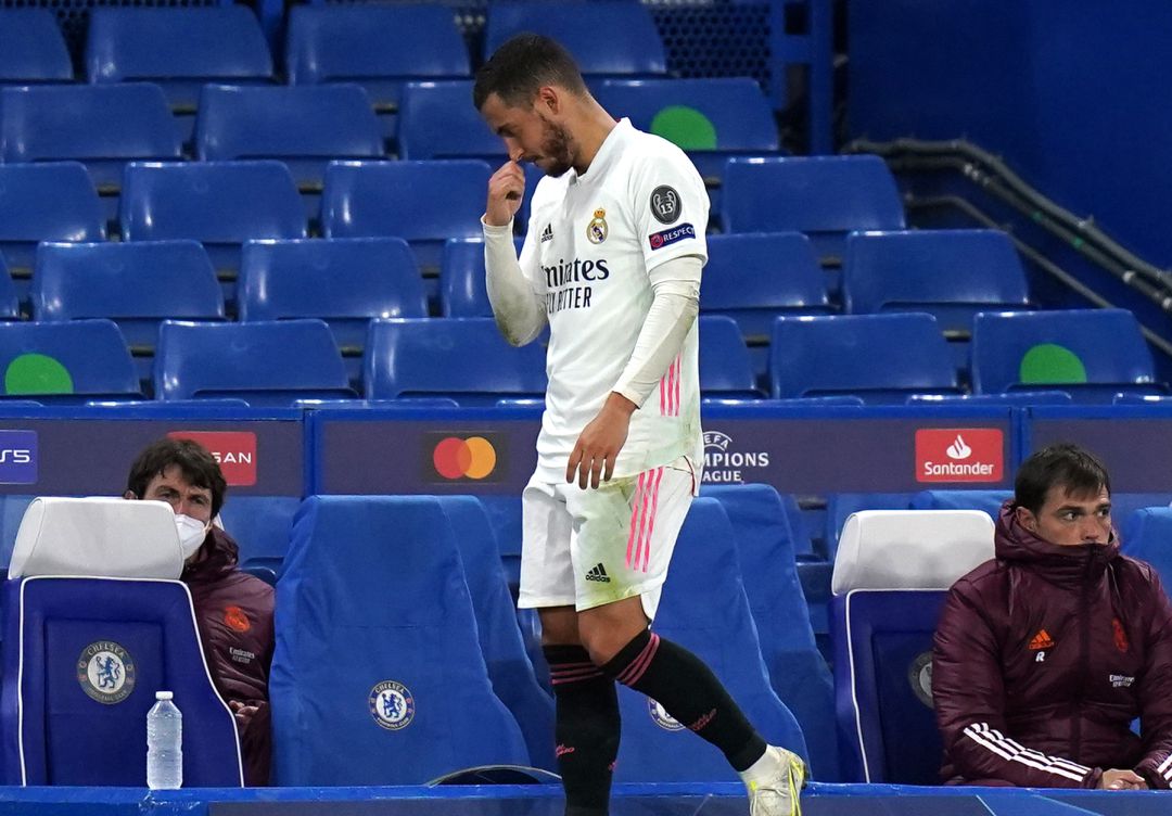Hazard, durante el partido contra el Chelsea. Hazard, durante el partido contra el Chelsea.