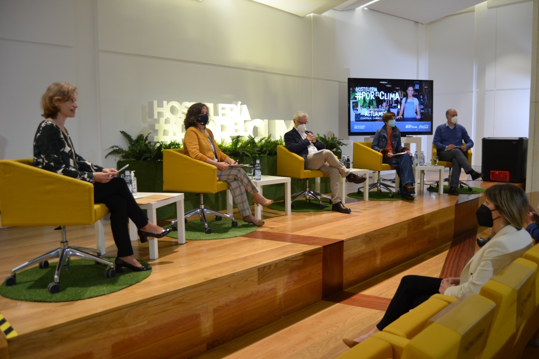 Imagen durante el acto de presentación de Hostelería #PorElClima en Galicia. Imagen durante el acto de presentación de Hostelería #PorElClima en Galicia.