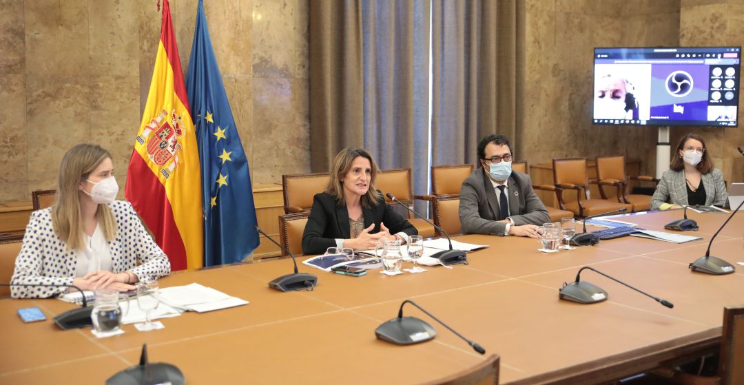 la ministra Ribera durante la presentación de los objetivos para las ayudas Next Generation que concede Bruselas la ministra Ribera durante la presentación de los objetivos para las ayudas Next Generation que concede Bruselas