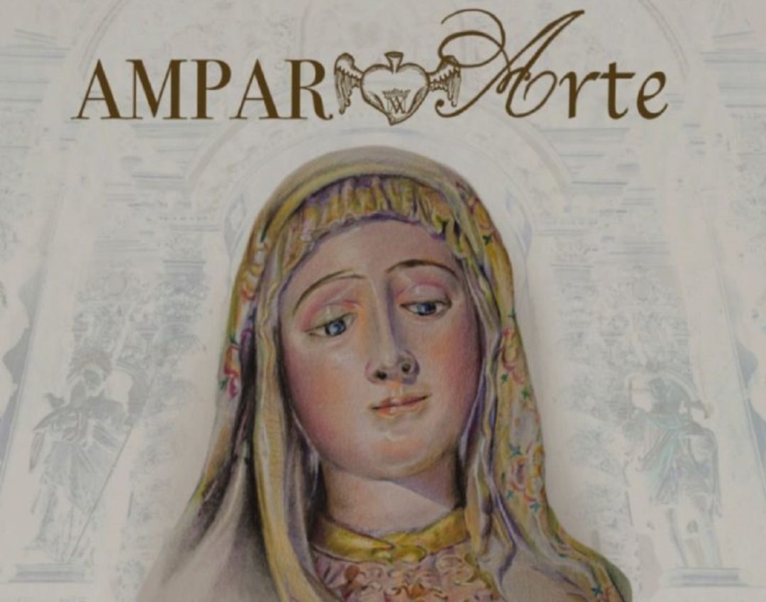 Detalle del cartel de la exposición colectiva benéfica organizada por la Hermandad del Amparo Detalle del cartel de la exposición colectiva benéfica organizada por la Hermandad del Amparo