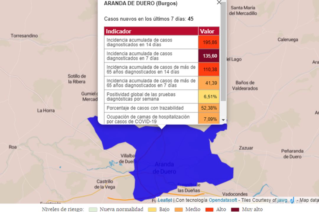 Datos del impacto de la pandemia en Aranda actualizados por SACYL a 7 de mayo de 2021 Datos del impacto de la pandemia en Aranda actualizados por SACYL a 7 de mayo de 2021