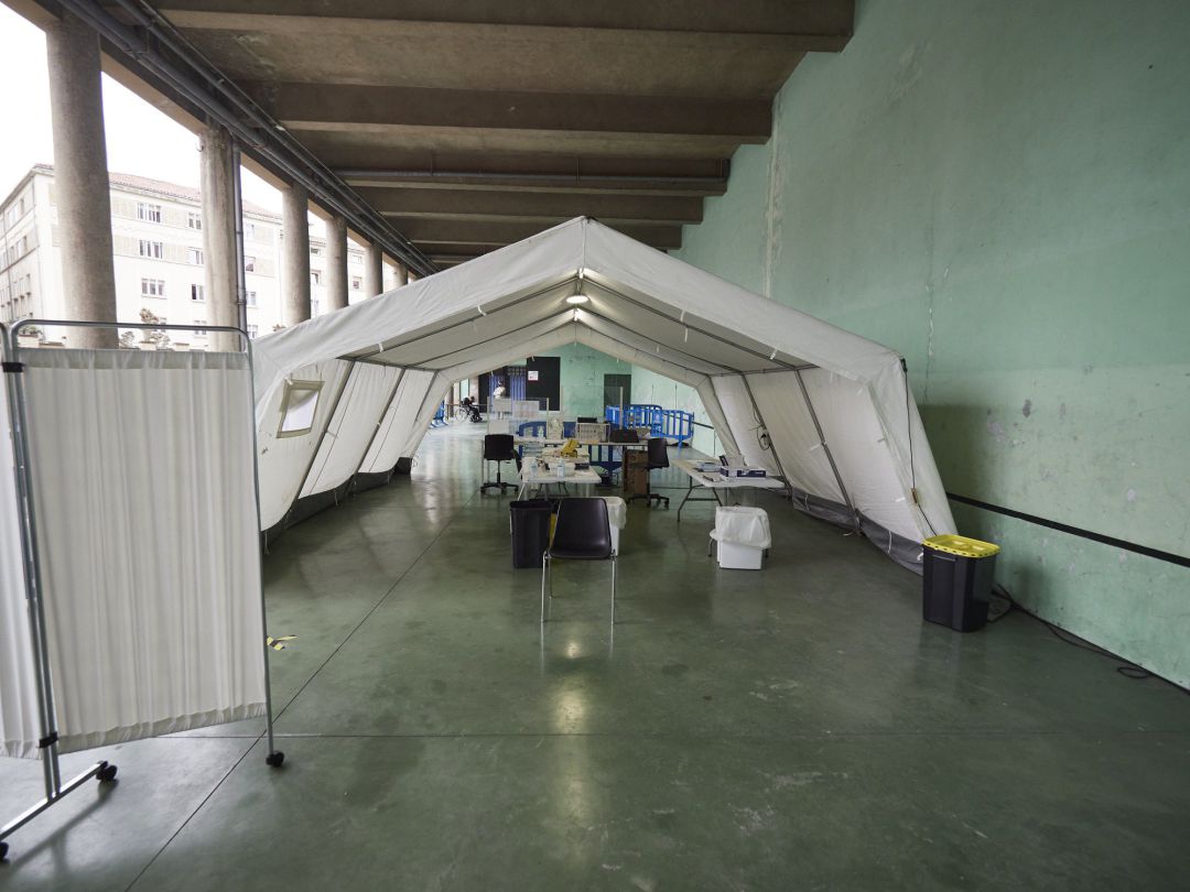Lugar de vacunación de la vacuna de AstraZeneca contra el Covid-19 en el Antiguo colegio de Maristas Lugar de vacunación de la vacuna de AstraZeneca contra el Covid-19 en el Antiguo colegio de Maristas