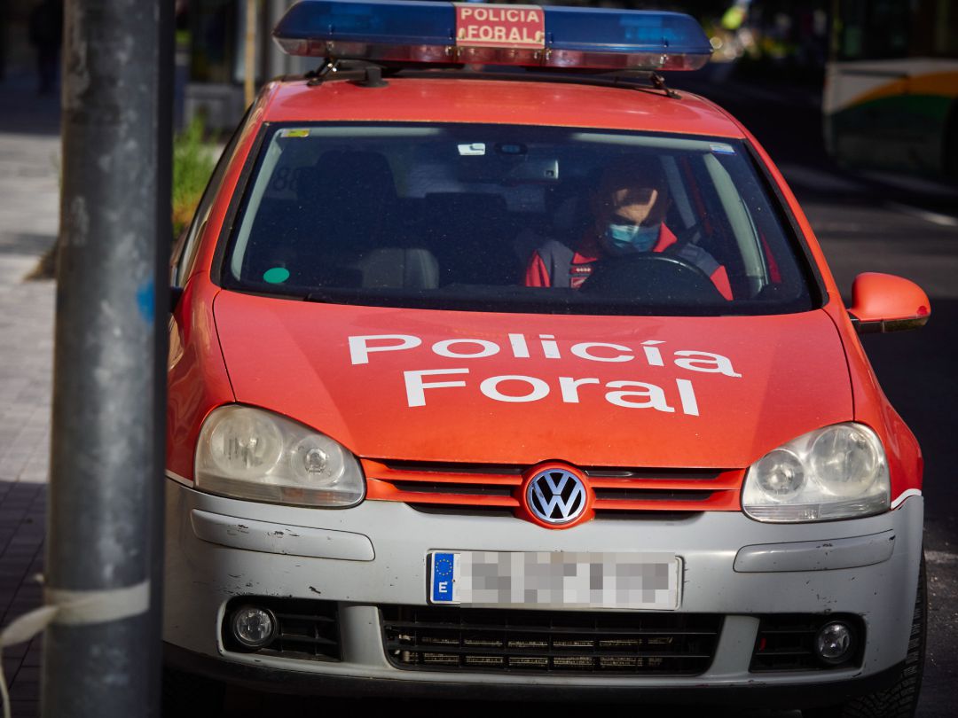 Un coche de la Policía Foral Un coche de la Policía Foral