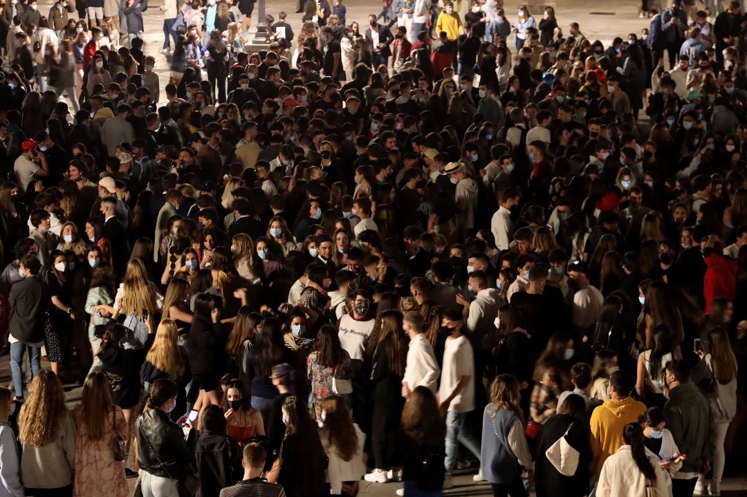 Imagen de la Plaza Mayor de Salamanca tras el fin del estado de alarm Imagen de la Plaza Mayor de Salamanca tras el fin del estado de alarm
