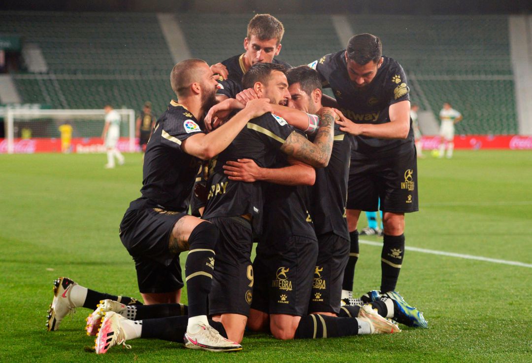 Celebración del gol de Joselu. Celebración del gol de Joselu.