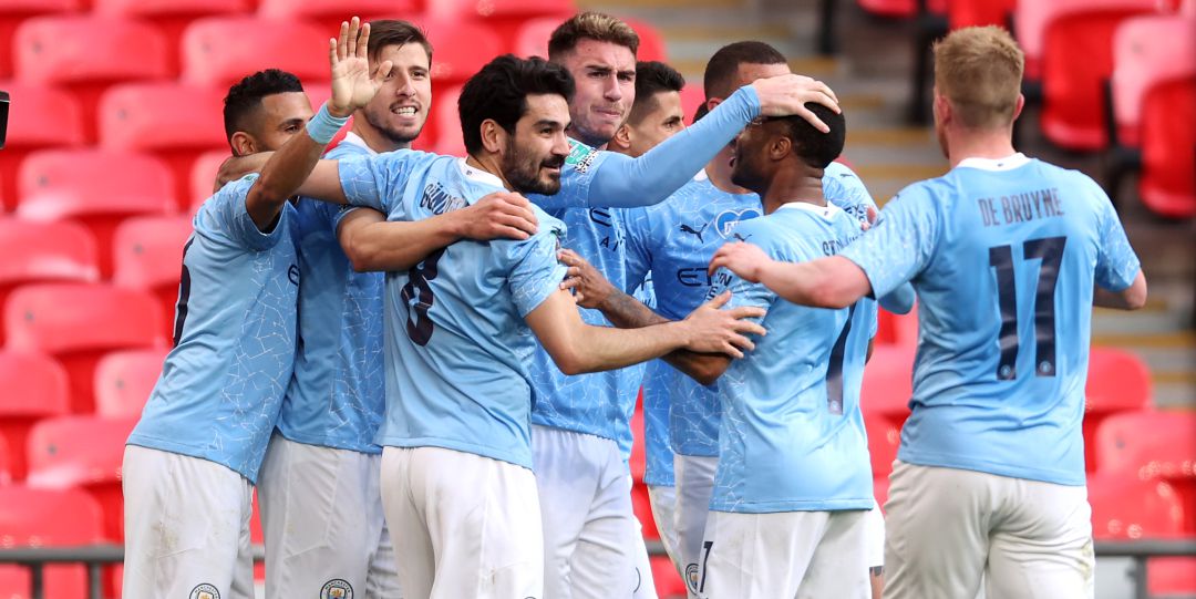 Los jugadores del City celebran un gol Los jugadores del City celebran un gol